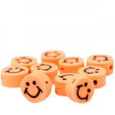 Katsuki beads 10mm Smiley Orange